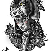 Mi proyecto del curso: Diseño e ilustración digital de tatuajes con Procreate. Un proyecto de Ilustración tradicional, Diseño gráfico, Ilustración digital, Diseño de tatuajes y Dibujo digital de jaalcazar87 - 25.09.2022