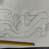 Mi proyecto del curso: Ilustración expresiva a toda línea de una pantera a partir de un dibujo antiguo. Traditional illustration, Digital Illustration, and Digital Drawing project by Miguel Fernández Vázquez - 09.20.2022