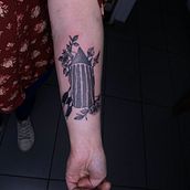 Mi proyecto del curso: Tatuaje botánico con puntillismo. Een project van Traditionele illustratie,  Tatoeageontwerp y  Botanische illustratie van Jonh Marchant Saavedra - 23.09.2022