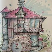 My final project for course: Expressive Architectural Sketching with Colored Markers. Un progetto di Bozzetti, Disegno, Illustrazione architettonica e Illustrazione con inchiostro di nik_weiss - 23.09.2022