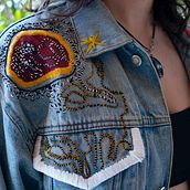 Chaqueta rellena . Een project van Borduurwerk, Naaiwerk, DIY, Upc, cling y Textielontwerp van Valentina Olmos - 26.09.2022