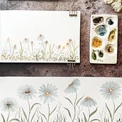Daisy  Ein Projekt aus dem Bereich Aquarellmalerei von Mayo Moreno - 26.09.2022