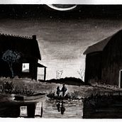 Night of the Hunter Study . Ilustrasi tradisional, Lukisan, Film, Membuat sketsa, Dan Lukisan Guas proyek oleh MIchael Coen - 09.26.2022