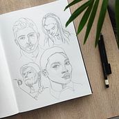 Mi proyecto del curso: Sketchbook de retrato: explora el rostro humano. Un progetto di Bozzetti, Disegno, Disegno di ritratti, Disegno artistico e Sketchbook di Emmanuel Cárdenas - 26.09.2022