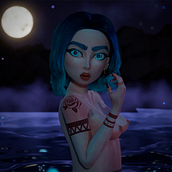 Moonlight. Un proyecto de 3D, Modelado 3D, Diseño de personajes 3D, Rigging y Animación 3D de Irene Vicente - 26.09.2022