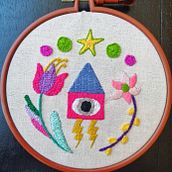 Mi proyecto del curso: Bordado contemporáneo con puntos tradicionales mexicanos. Arts, Crafts, Embroider, Fiber Arts, and Textile Design project by Judith Hernández - 09.26.2022