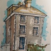 My project for course: Expressive Architectural Sketching with Colored Markers. Projekt z dziedziny Sketching,  R, sunek,  R, sunek architektoniczn, Sketchbook,  R i sunek atramentem użytkownika Trevor Cousins - 23.09.2022