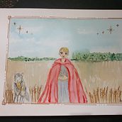 Mijn project van de cursus: Sprookjesillustratie met aquarel. Projekt z dziedziny Trad, c, jna ilustracja,  Malarstwo,  R, sunek, Ilustracja c, frowa i Malowanie akwarelą użytkownika L. Grev - 25.09.2022