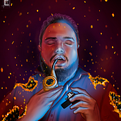 Meu projeto do curso: Iluminação e cor para retratos digitais no Photoshop. Traditional illustration, Digital Illustration, and Digital Painting project by leonard_leit - 09.27.2022