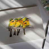 My project for course: Artistic Watercolor Techniques for Illustrating Birds. Un progetto di Illustrazione tradizionale, Pittura ad acquerello, Disegno realistico e Illustrazione naturalistica di Claudi Lourens - 27.09.2022