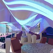 Interiorismo Restaurante Celta-Futurista Talamh úr (TIERRA NUEVA). Un progetto di Architettura d'interni, Interior design, Interior Design, Retail Design, Progettazione dello spazio e Architettura di arq_kaarlo - 14.09.2022