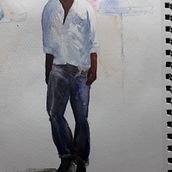Meu projeto do curso:  Sketching de pessoas em aquarela. Sketching, Watercolor Painting, and Figure Drawing project by Marcia Quintela - 09.27.2022