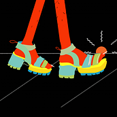 Summer Walk . Traditional illustration, Motion Graphics, Animation, Art Direction, Br, ing, Identit, Character Design, and Editorial Design project by Chloe Kendall - 07.10.2019