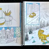 Meu projeto do curso: Sketchbook para iniciantes: desenhe o mundo ao seu redor. Traditional illustration, Sketching, Creativit, Drawing, and Sketchbook project by Deb - 09.28.2022