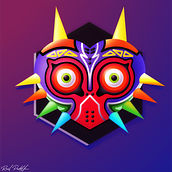 Majora's Mask. Traditional illustration, and Design project by Raúl Padilla Gongora - 01.23.2022