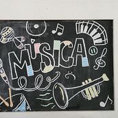 Pizarras para evento de música en restaurante  Ein Projekt aus dem Bereich H und Lettering von Giannina Lemus - 29.09.2022