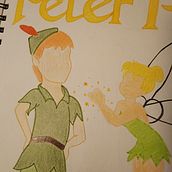 Peter Pan - 1953. Drawing, and Colored Pencil Drawing project by Andrea Herrera - 09.29.2022