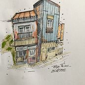 Mein Abschlussprojekt für den Kurs: Expressive Architekturskizzen mit Markern. Sketching, Drawing, Architectural Illustration, Sketchbook & Ink Illustration project by eckhardbaer - 09.29.2022