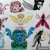 Mi proyecto del curso: Técnicas de ilustración para desbloquear tu creatividad. Design, Traditional illustration, Fine Arts, Painting, Creativit, Creating with Kids, and Sketchbook project by Zaraith Ramirez - 09.29.2022