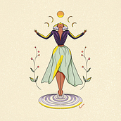 Mein Abschlussprojekt für den Kurs: Kreative Komposition für Illustration mit Procreate. Traditional illustration, Creativit, Digital Illustration, and Digital Drawing project by Thessa Schönegger - 09.29.2022