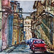 Mi proyecto del curso: Paisajes urbanos en acuarela. Un proyecto de Bellas Artes, Pintura a la acuarela e Ilustración arquitectónica de Pablo Fernando Loyola - 05.09.2022