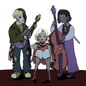 Fábrica de personajes ilustrados : Músicos vampiros. Un progetto di Illustrazione tradizionale, Character design, Illustrazione digitale, Illustrazione infantile e Narrativa di salgadop.mj - 30.09.2022