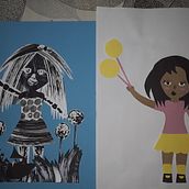 Me voy a la luna . % Melina Nerea Oiz tarafından hazırlanan Geleneksel illüstras, on, Karakter Tasarımı, Kolaj, Kağıt El Sanatları, Çocuk İllüstras, onu, Çocuklarla Yaratmak, Ve Anlatı projesi - 09.30.2022