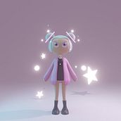 My project for course: Kawaii Character Creation in 3D with Blender . Traditional illustration, Character Design, Digital Illustration, 3D Modeling, and Manga project by eilafmohaisi - 10.01.2022