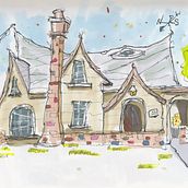 My project for course: Expressive Architectural Sketching with Colored Markers. Sketching, Drawing, Architectural Illustration, Sketchbook & Ink Illustration project by Bart Ingraldi - 09.17.2022