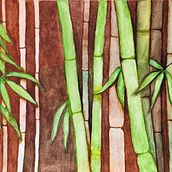 Bambus. Un progetto di Illustrazione tradizionale, Pittura ad acquerello e Illustrazione botanica di Paula Bernardi - 02.09.2022