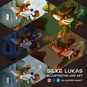 Sherlock Fox light study. Traditional illustration, Digital Illustration, and Digital Painting project by Silke Lukas - 10.01.2022