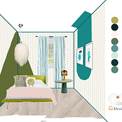 Mi proyecto del curso: Diseño de interiores: desarrolla tu estilo propio. Interior Architecture, Interior Design, Decoration, Interior Decoration, and Spatial Design project by Gissel Jiménez - 09.28.2022