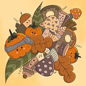 My project for course: Designing Kawaii Worlds: Spread Joy Through Illustration. Design de personagens e Ilustração digital projeto de Sakshi Vaidya - 02.10.2022