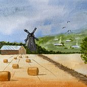 My project for course: Watercolor Landscapes: Experimental Tools and Techniques Ein Projekt aus dem Bereich Bildende Künste, Malerei und Aquarellmalerei von mogu - 02.10.2022