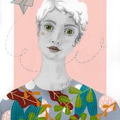 Mi proyecto del curso: Retrato con lápiz, técnicas de color y Photoshop. Traditional illustration, Fine Arts, Pencil Drawing, Drawing, Digital Illustration, and Portrait Drawing project by Regina Matarí - 10.01.2022