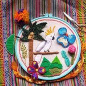 Mi proyecto del curso: Introducción al bordado tridimensional. Un proyecto de Bordado y Diseño textil de jessica contreras - 13.02.2023