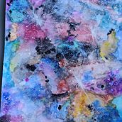 Mi proyecto del curso: Galaxia1. Traditional illustration, Fine Arts, Painting, and Watercolor Painting project by silviasss70 - 10.02.2022