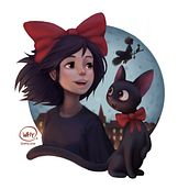 Ghibli Fan Art. Un proyecto de Ilustración tradicional, Diseño, Diseño de personajes, Ilustración digital y Pintura digital de Wahyue S - 03.10.2022