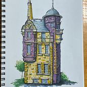 My project for course: Expressive Architectural Sketching with Colored Markers. Un proyecto de Bocetado, Dibujo, Ilustración arquitectónica, Sketchbook e Ilustración con tinta de Michelle Romano - 13.10.2022