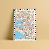 Mapa de Génova. Un proyecto de Ilustración tradicional, Diseño e Infografía de eluguina - 03.10.2022