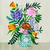 Mein Abschlussprojekt für den Kurs: Florale Illustration mit Gouache. Projekt z dziedziny Ilustracja c, frowa, R, sunek botaniczn i Malowanie gwaszami użytkownika Kirsten - 03.10.2022