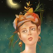 Melli`s project for: Digital Fantasy Portraits with Photoshop. Een project van Traditionele illustratie,  Tekening, Digitale illustratie,  Portrettekening, Digitale tekening y  Digitaal schilderij van Melanie Puerst - 03.10.2022