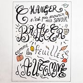 Carte d'automne (Live "Illustration challenge with Grace Frösén"). Traditional illustration, Fine Arts, Graphic Design, T, pograph, Writing, Calligraph, Lettering, Creativit, Drawing, Watercolor Painting, Filmmaking, H, Lettering & Ink Illustration project by Anaïs-E. Kervevan - 10.03.2022