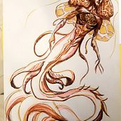 sirena 2. Traditional illustration project by anna_st - 10.03.2022