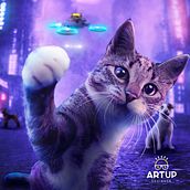 Cat love. Graphic Design project by Josue Lizcano - 10.03.2022