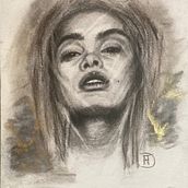 Mi proyecto del curso: Retrato artístico al carboncillo: creando atmósferas. Traditional illustration, Fine Arts, Drawing, Portrait Drawing, Realistic Drawing, and Artistic Drawing project by Nancy Fabiola Velasquez Cosenza - 10.04.2022