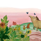 Alfabeto do cerrado. Een project van Kinderillustratie van Sandra Beatriz Lavandeira - 04.10.2022