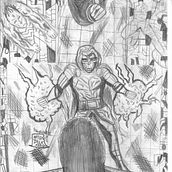 FANTASTIC FOUR HOMENAJE KIRBY. Un proyecto de Ilustración tradicional y Cómic de Emanuel Castillo Romanutti - 04.10.2022