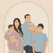 My Family Portrait. Un proyecto de Ilustración tradicional e Ilustración digital de danielleorthman - 09.04.2022