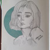 Meu projeto do curso: Caderno de retratos: explore o rosto humano. Projekt z dziedziny Sketching,  R, sunek, Portret,  R, sunek art, st, czn i Sketchbook użytkownika Catarina Onofre - 03.10.2022